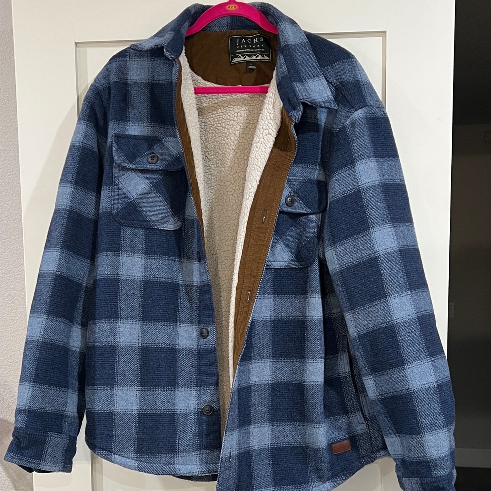 Jachs Navy and Light Blue Checkered Jacket